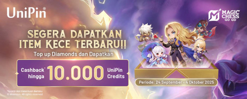 Magic Chess Go Go September Recharge! Dapatkan Item Kece dan Cashback hingga 10.000 UniPin Credits!